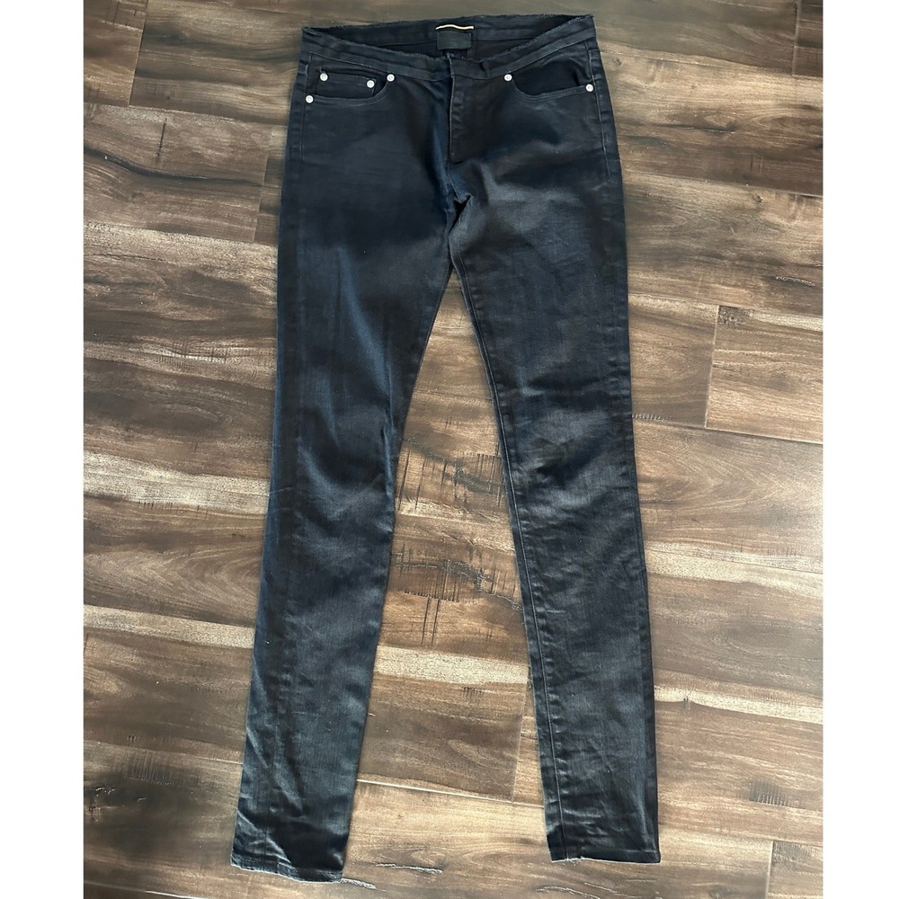 Saint Laurent Paris Men's 28 Black Skinny Jeans 428546 Japan Hedi Slimane